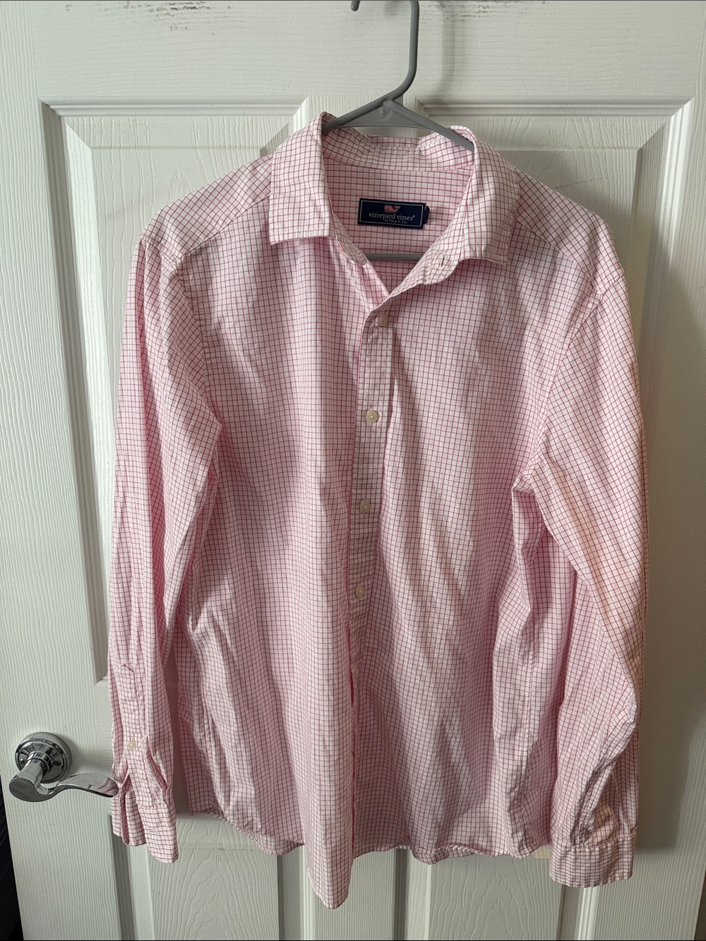 Vineyard Vines Pink Checked Men's Button-Up Shirt